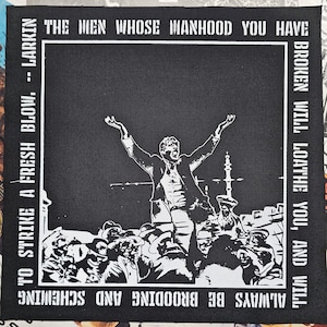 Dê um novo golpe - James Larkin back Patch | punk | crust | metal | irlandês | anarquista | socialista | sindical