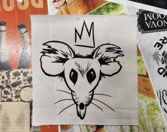 Rat King Screened Patch: Punk Goth Battlejacket Applique (3x5")