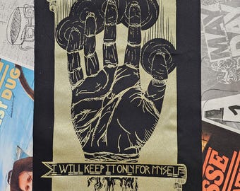 Hand of Glory Back Patch "If there Will be light" – Occult Punk Goth Battle Jacket