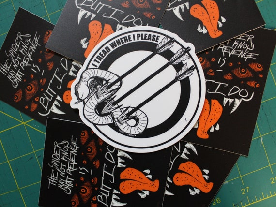 Anti-Fascist "I Tread Where I Please" - Vinyl Sticker | crust | political | anarchist | iron front | leftist |
