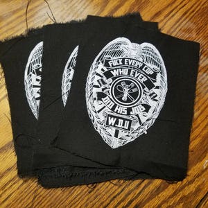 Wingnut Dishwashers Union Inspired Screened Punk Patch image 2