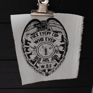 Wingnut Dishwashers Union Inspired Screened Punk Patch image 3
