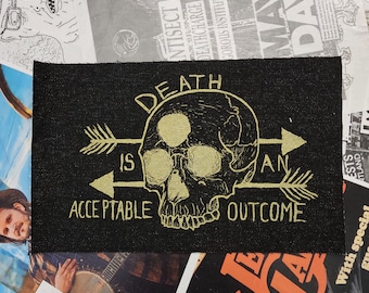 An Acceptable Outcome - Screened Punk Patch | Back Patch | Rocker | Metal | Goth