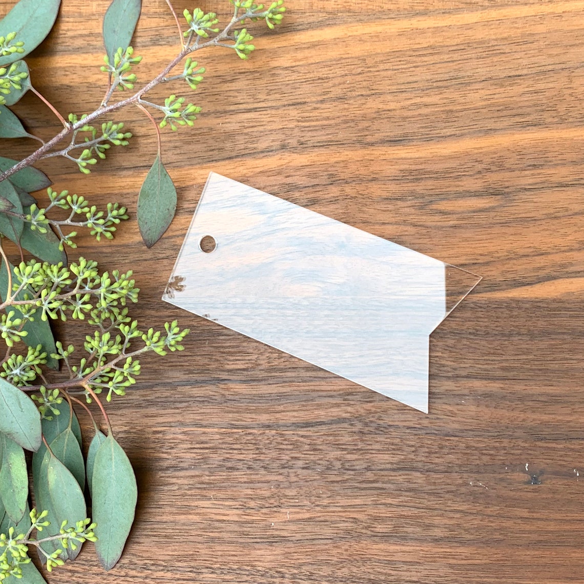 DIY Blank Acrylic Pennant Name Tags SET OF 5 Clear Resin Etsy