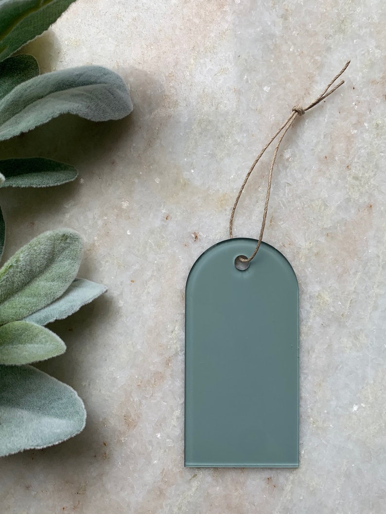 Sage Green Slim Rectangle Acrylic Name Tag with Custom Script Etsy