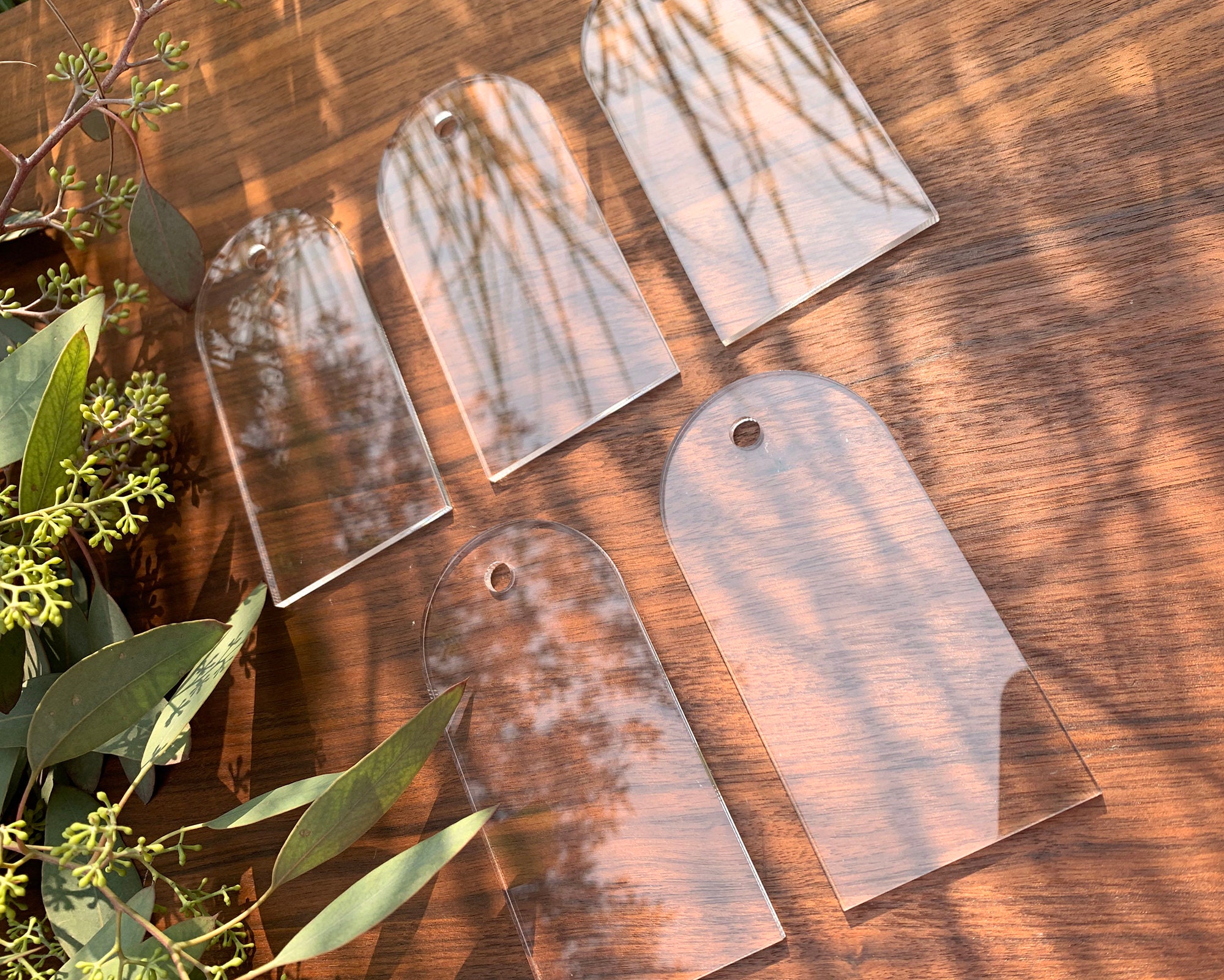 DIY Blank Acrylic Arch Name Tags SET OF 5 Clear Resin Place Etsy