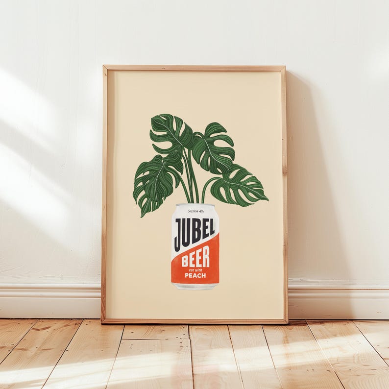 Peach Jubel Beer Print: Trendy Wall Art bild 1