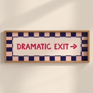 Dramatic Exit, Hallway Print, Panoramic Above Door Art (20x50cm)