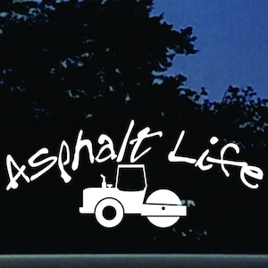 Asfalt leven!! met de stoomwals grappige sterven gesneden vinyl decal [a-2510]