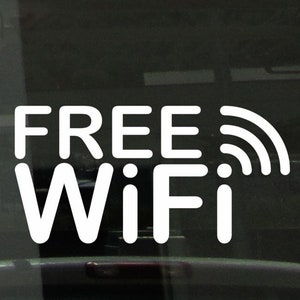 Free WiFi die cut vinyl storefront decal [a-1023]