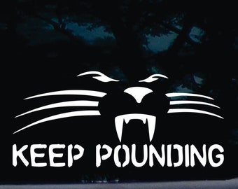 Carolina Keep Pounding Sport Car Bumper Sticker Decal Panthers Football 
