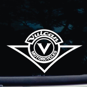 Kawasaki Vulcan! - funny die cut vinyl window decal  [a-1201]  8-5/8&quot; x 5&quot;