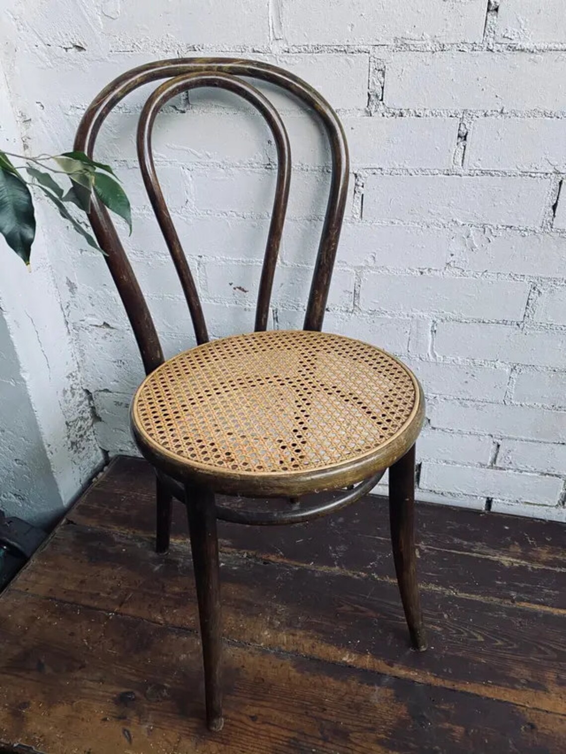 Antique Bentwood French Bistro Chair Vintage Style Etsy