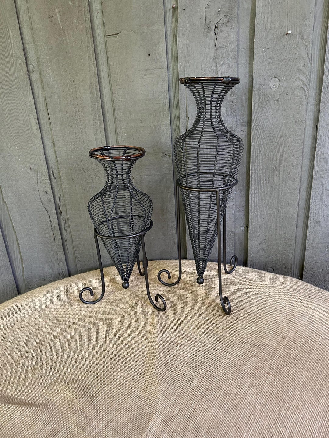 Vintage Set of Floor Finials Industrial Home Decor Entryway Decor Metal ...