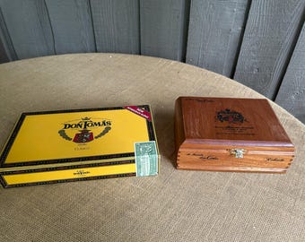 Set of Cigar boxes gift for dad man cave decor