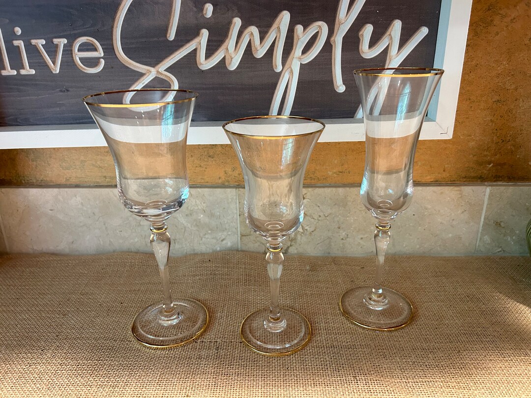 wine glass with rose Twine Rose Crystal White Wine Glass Set main image 0