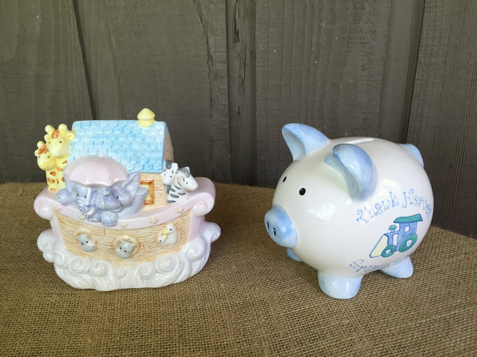 Vintage baby bank/ baby bank/ piggy bank/ piggy bank for boy/ Etsy