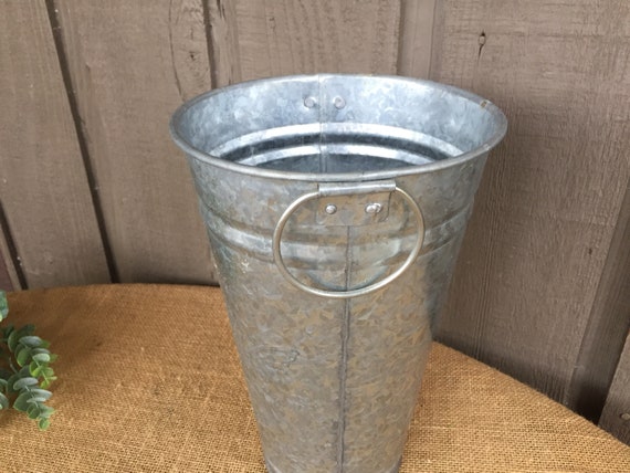French Flower Buckets - Galvanized Metal Florist Containers