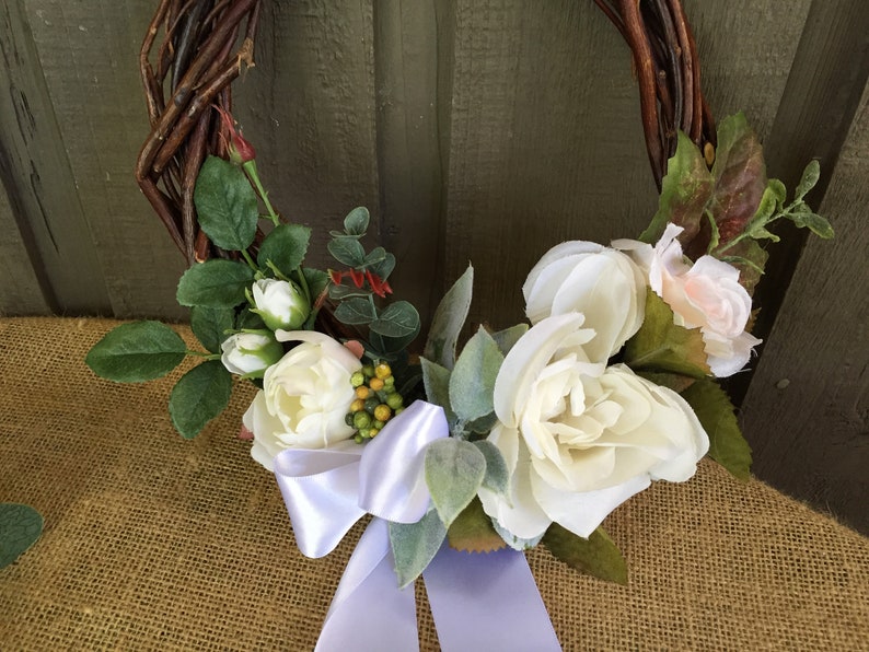 Flower girl wreath flower girl basket alternative flower girl basket wreath as flower girl baskets altered flower girl basket wedding