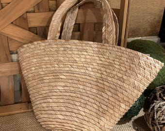 Small Seagrass Bag with Handle Flower Girl Basket Small Woven Tote for Kids  Bridal Party Proposal Gift Mini Summer Beach Purse