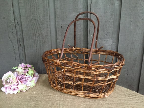 Vintage Wedding Basket Wedding Program Basket Basket Etsy