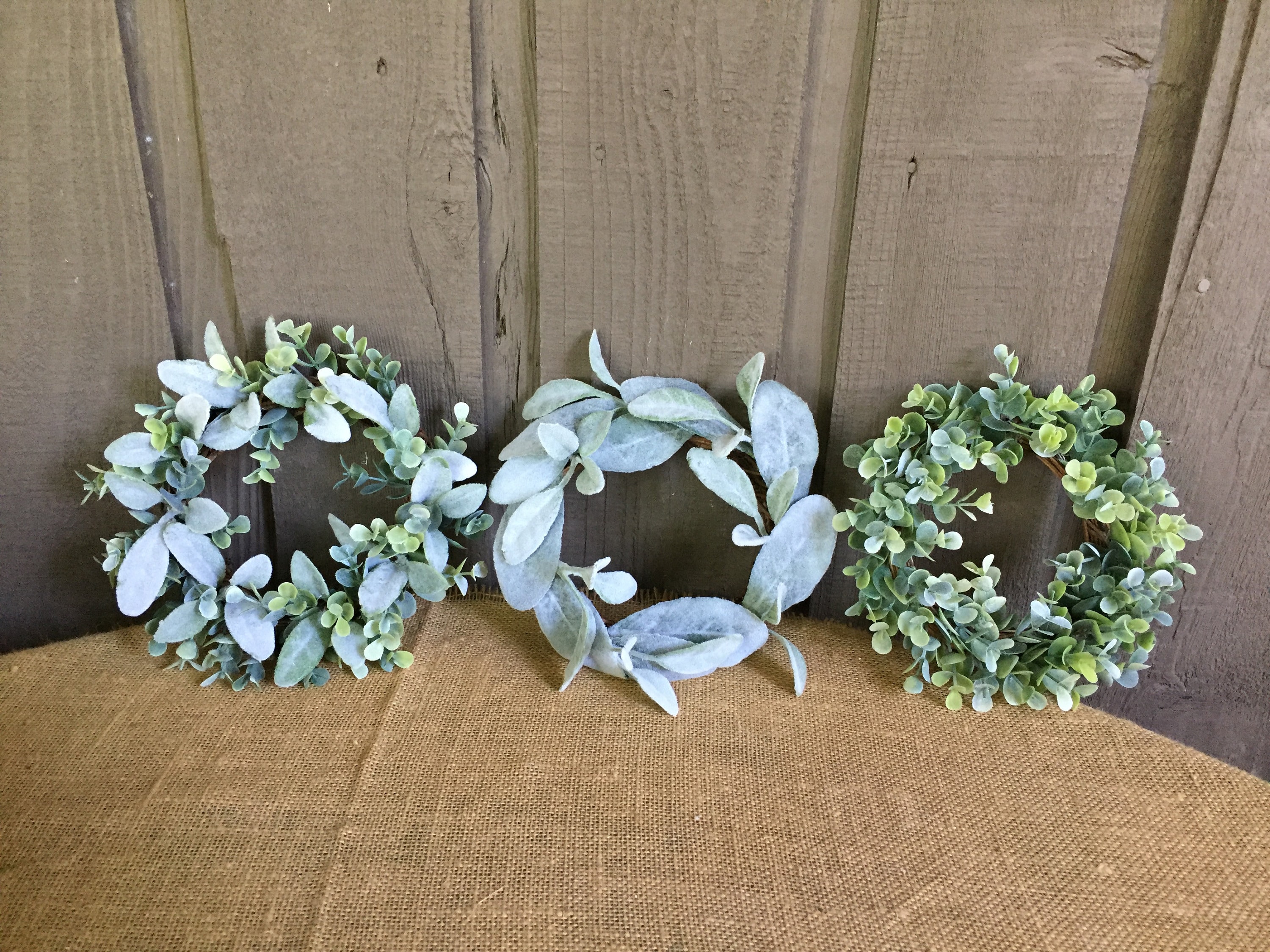 Small Farmhouse Lambs Ear Wreath or Eucalyptus Wreath or Lambs Ear and ...