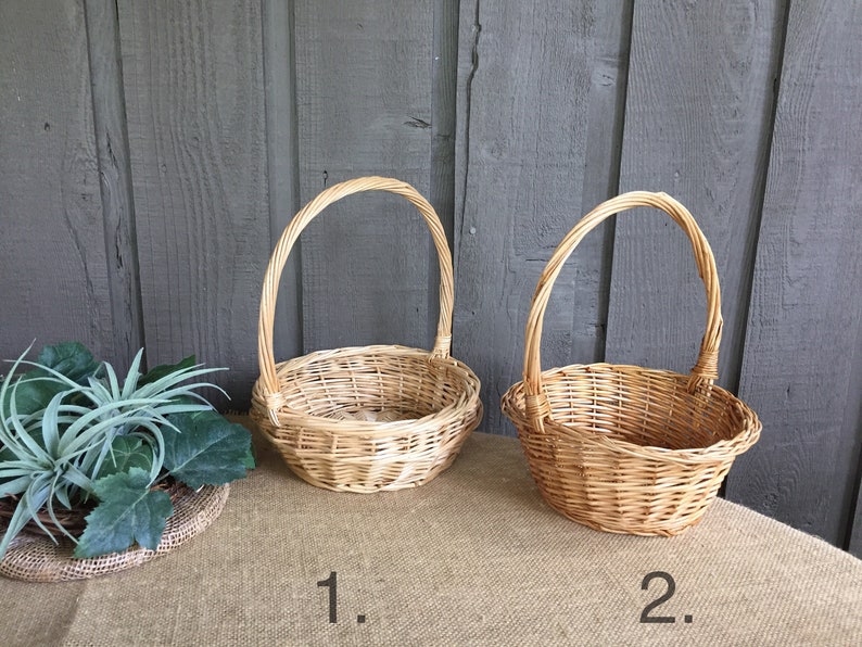 Natural Vintage Basket Wedding Basket Wedding Program Basket Etsy