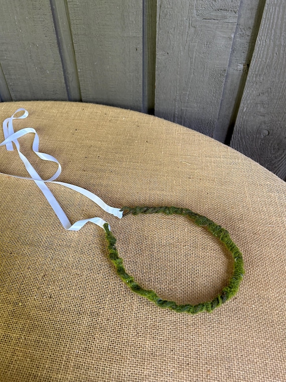 Moss Crown Wedding Rustic Woodland Crown Moss Forest Fairy  display picture 3