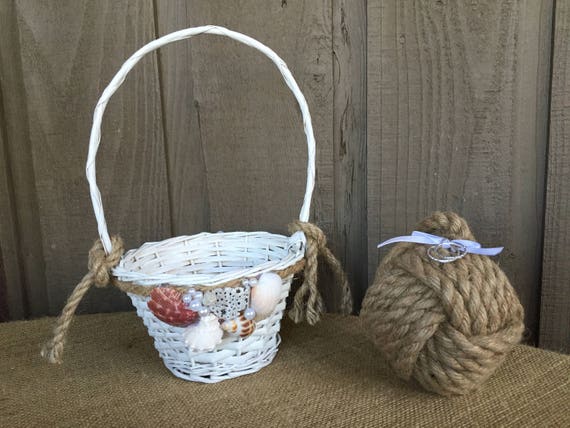 nautical flower girl basket