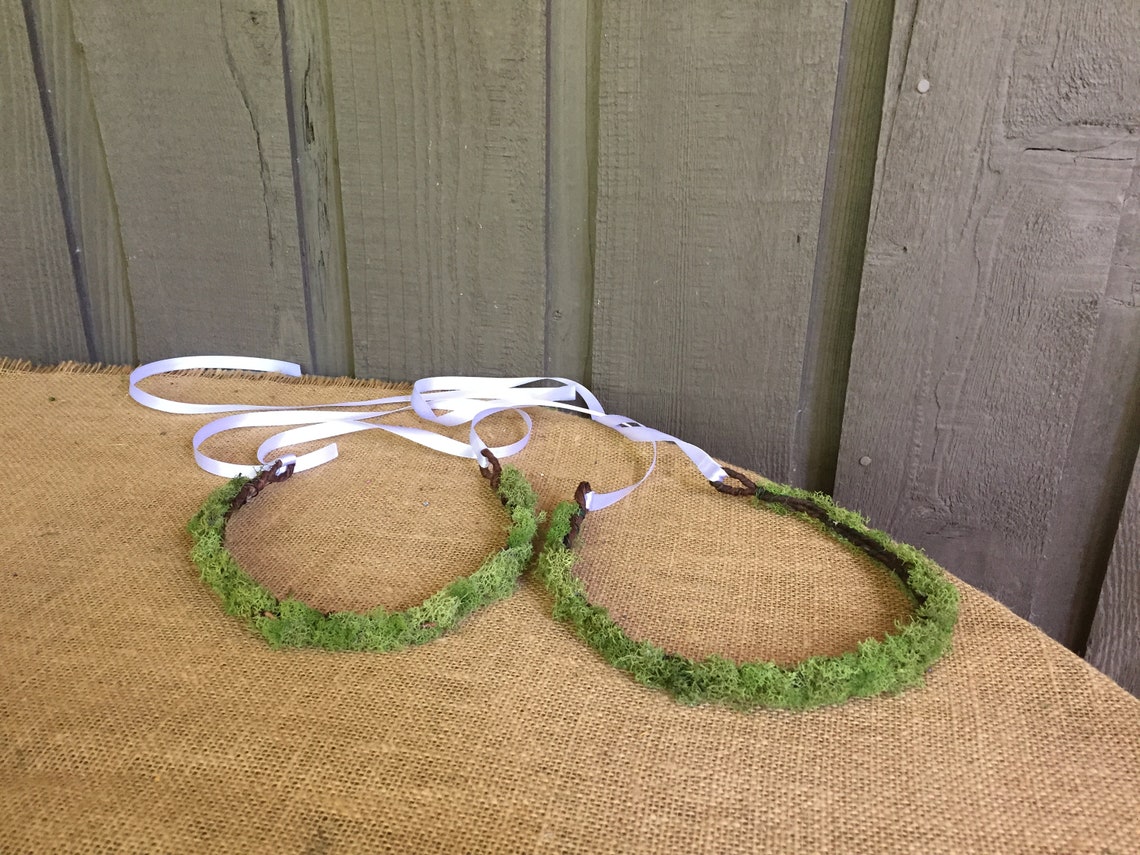 Moss crown/ wedding moss crown/ wedding crown/ rustic crown/ Etsy
