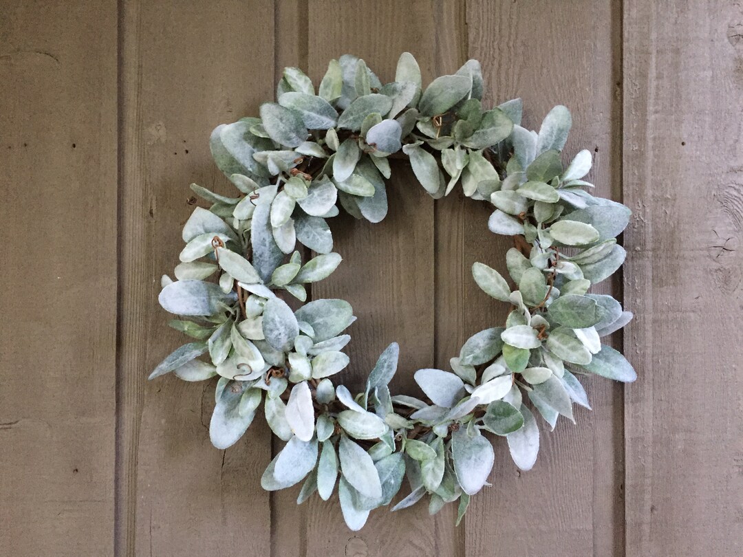 15 Lambs Ear Wreath/ Farmhouse Lambs Ear Wreath/ Farmhouse Wreath