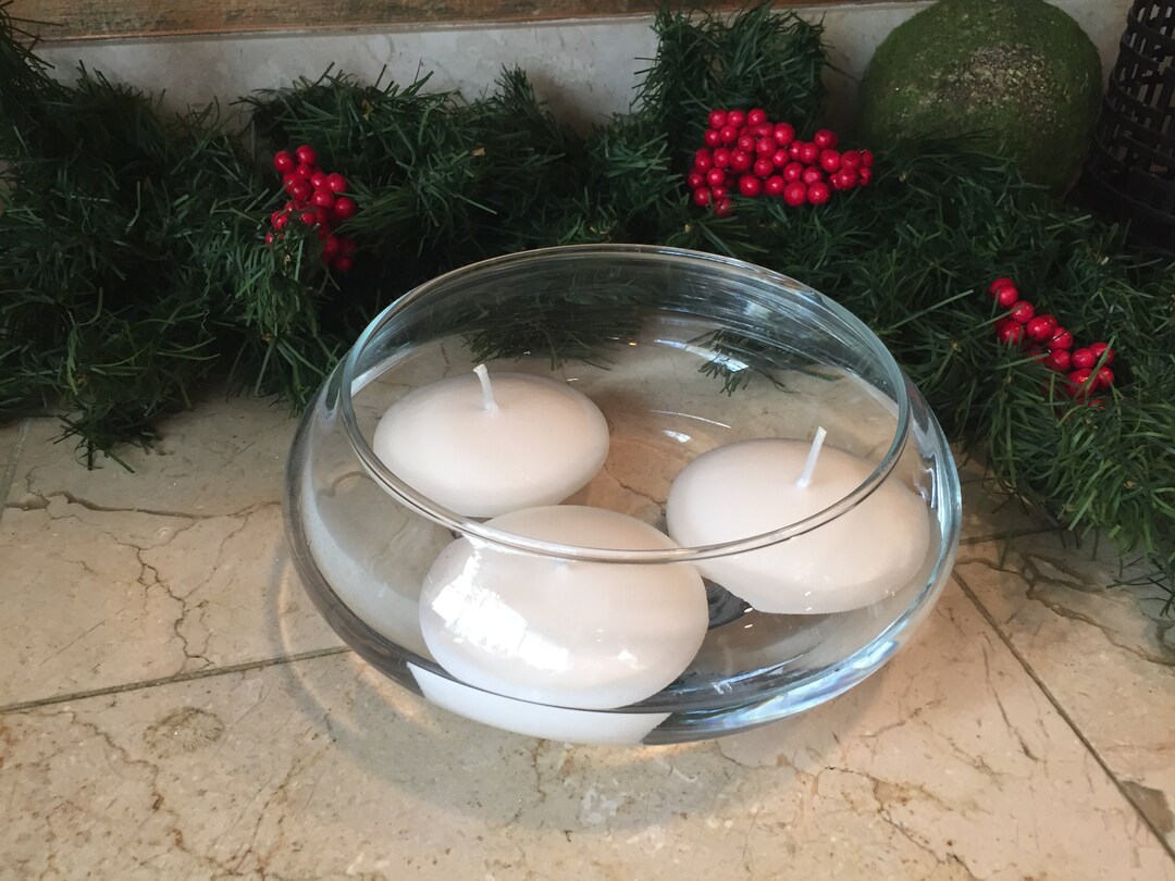 Bowl for Floating Candles/ Floating Candles/ Round Shallow Glass Bowl