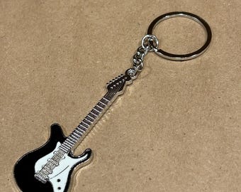 Black electric Guitar keychain teen gif