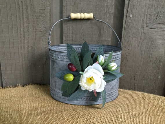 Peonies Flower Girl Basket Wine Country Basket Wine Country Etsy