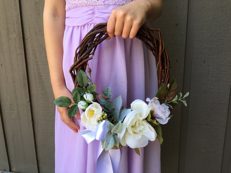Flower girl wreath flower girl basket alternative flower girl basket wreath as flower girl baskets altered flower girl basket wedding