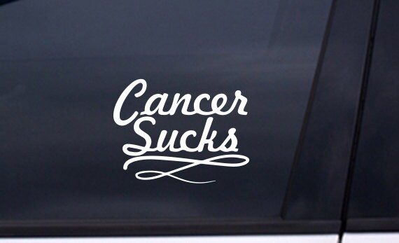 Cancer Sucks Vinyl Car Window Laptop Decal Sticker