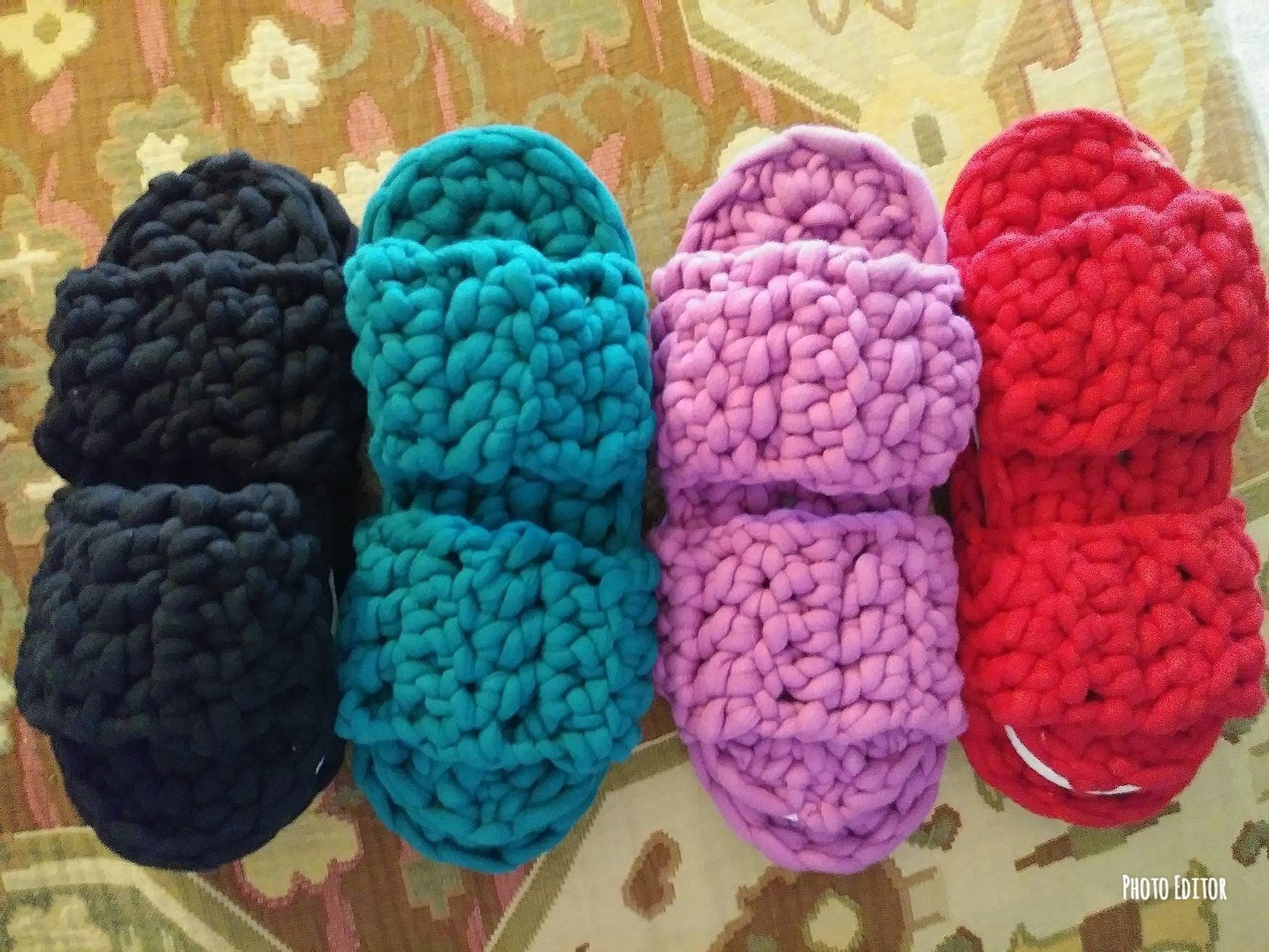 crochet slippers with soles