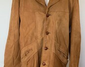 Vintage 70s McGregor Brown Suede Jacket Coat w/ Removable Faux Fur Lining