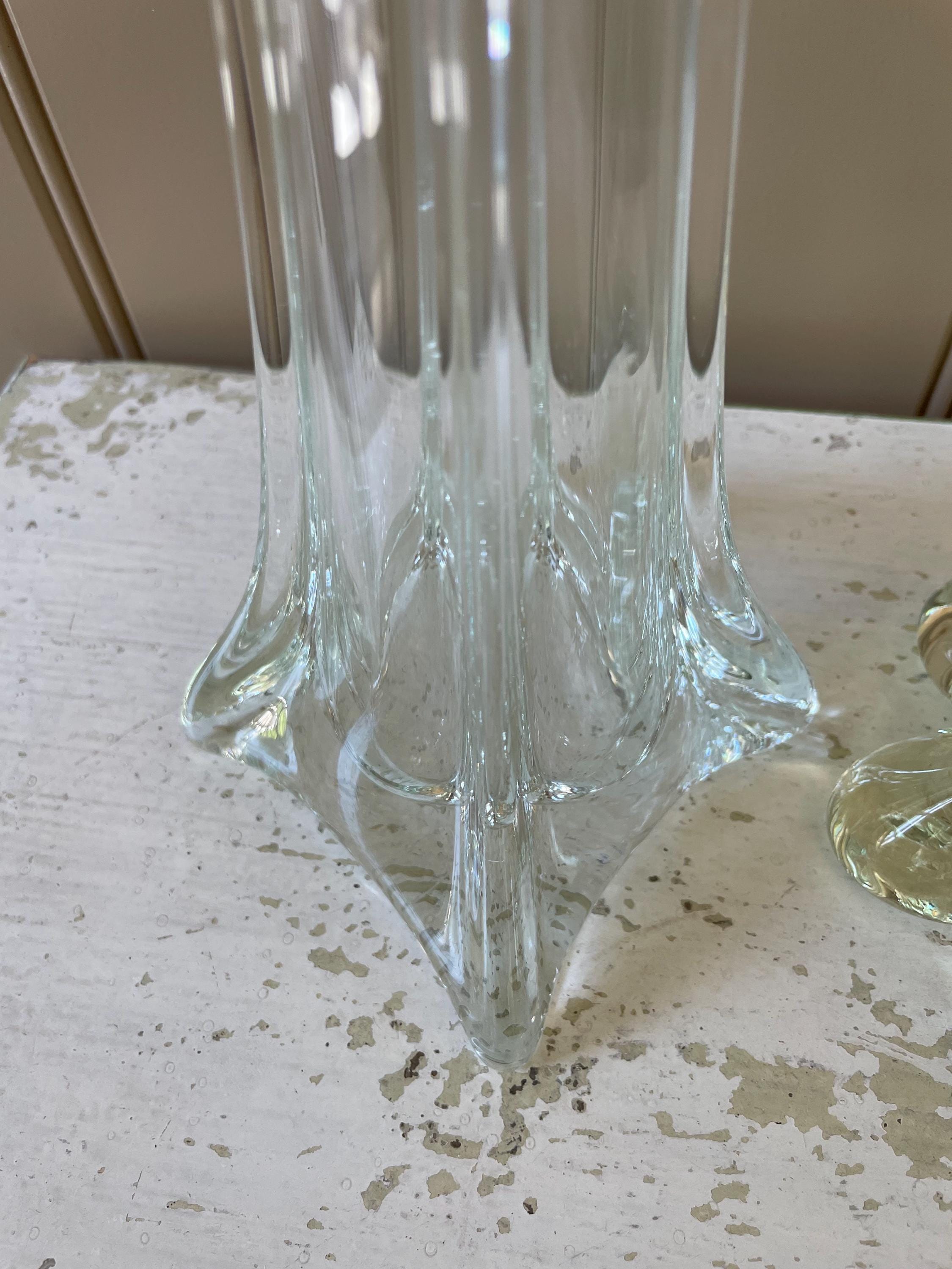 Super Tall Clear Glass Vases 23 Inch and 27 Inch Crystal Vases