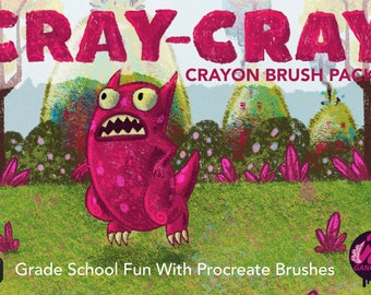 Procreate Cray-Cray Crayon Brush Pack