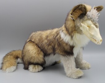 life size wolf plush