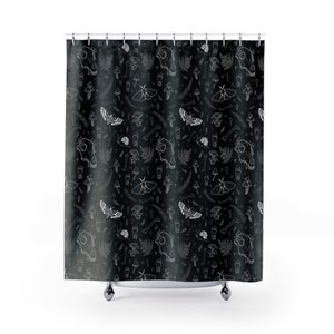 Dark Forest Witch Pattern Shower Curtains