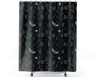 Dark Forest Witch Pattern Shower Curtains