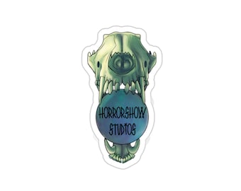 Horrorshow Studios Logo Coyote Skull Crystal Ball Die-Cut Stickers