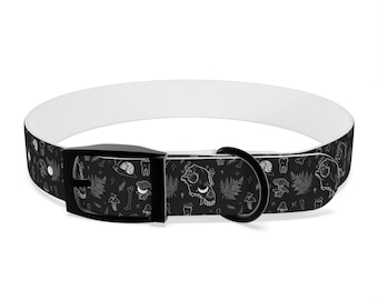 Dark Forest Witch Pattern Dog Collar
