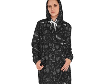 Dark Forest Print Womens Hoodie Dress