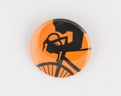 Road Biking, Cycling, Roadie, Pinback Button or Bottle Opener.