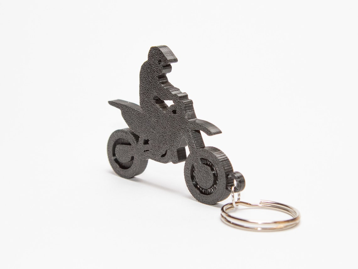 Custom Motocross Dirt Bike Number Keychain Etsy