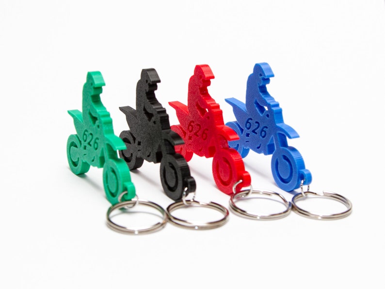 Personalized Motocross Keychain - Custom Dirt Bike Racing Gifts With Wood/Acrylic Design