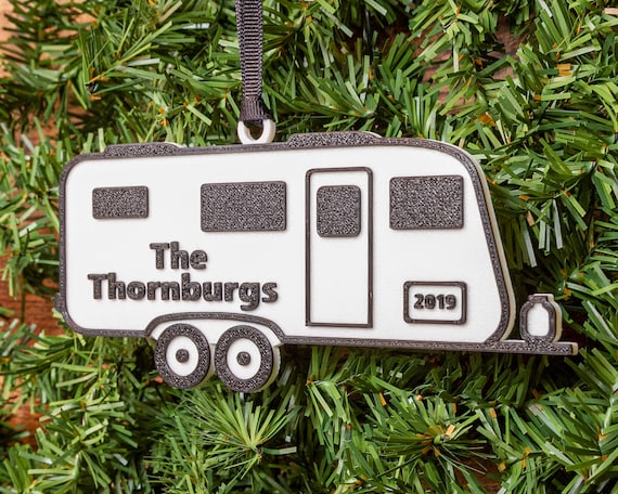 Travel Trailer Personalized Camper Ornament Camping Gift